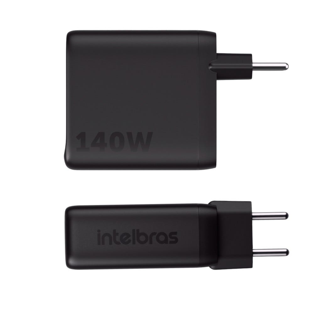 Carregador Ultra Rápido 4 Portas USB-C EC 40 POWER 140W GAN Preto Intelbras