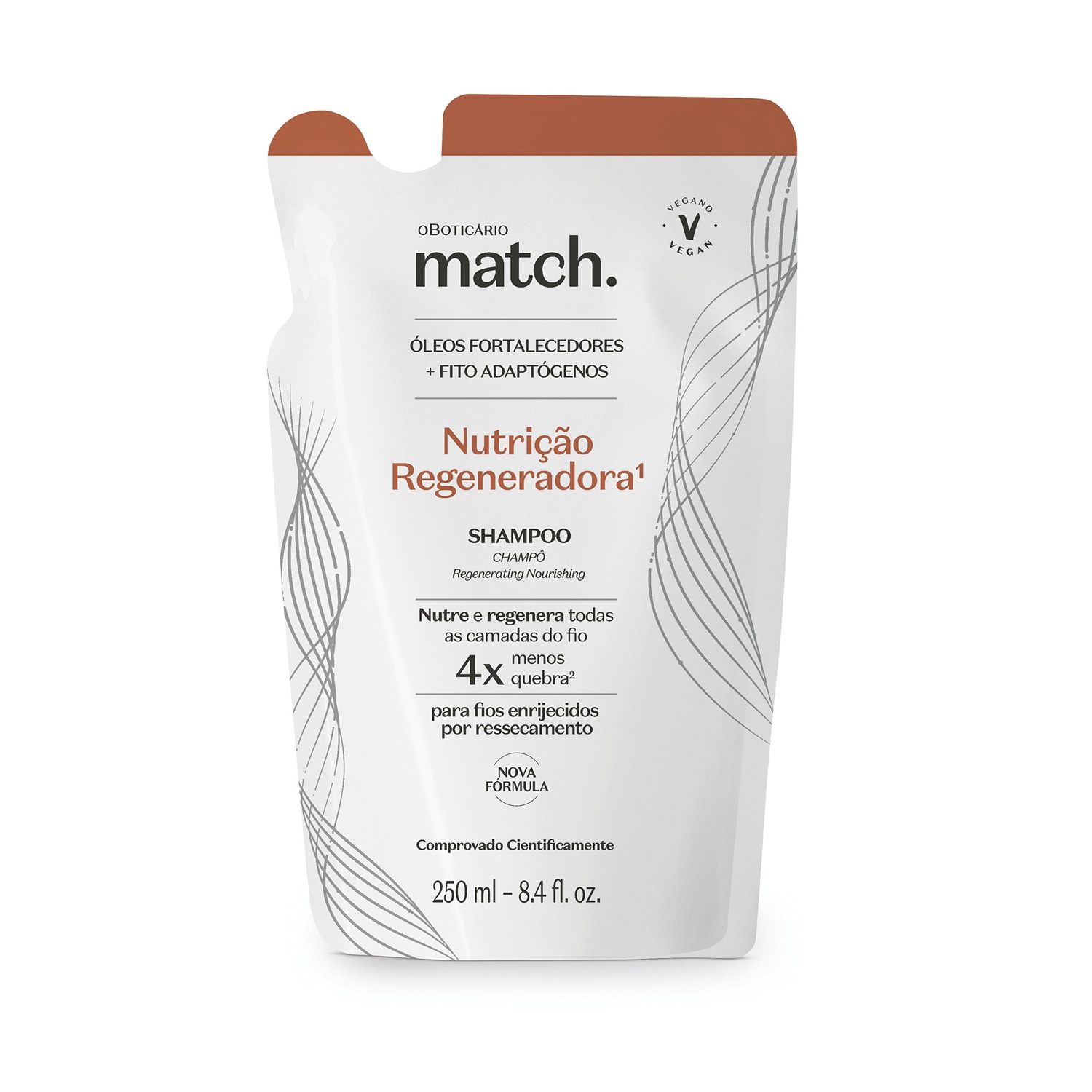 Match. o Boticário Nutrição Regeneradora Refil - Shampoo 250ml