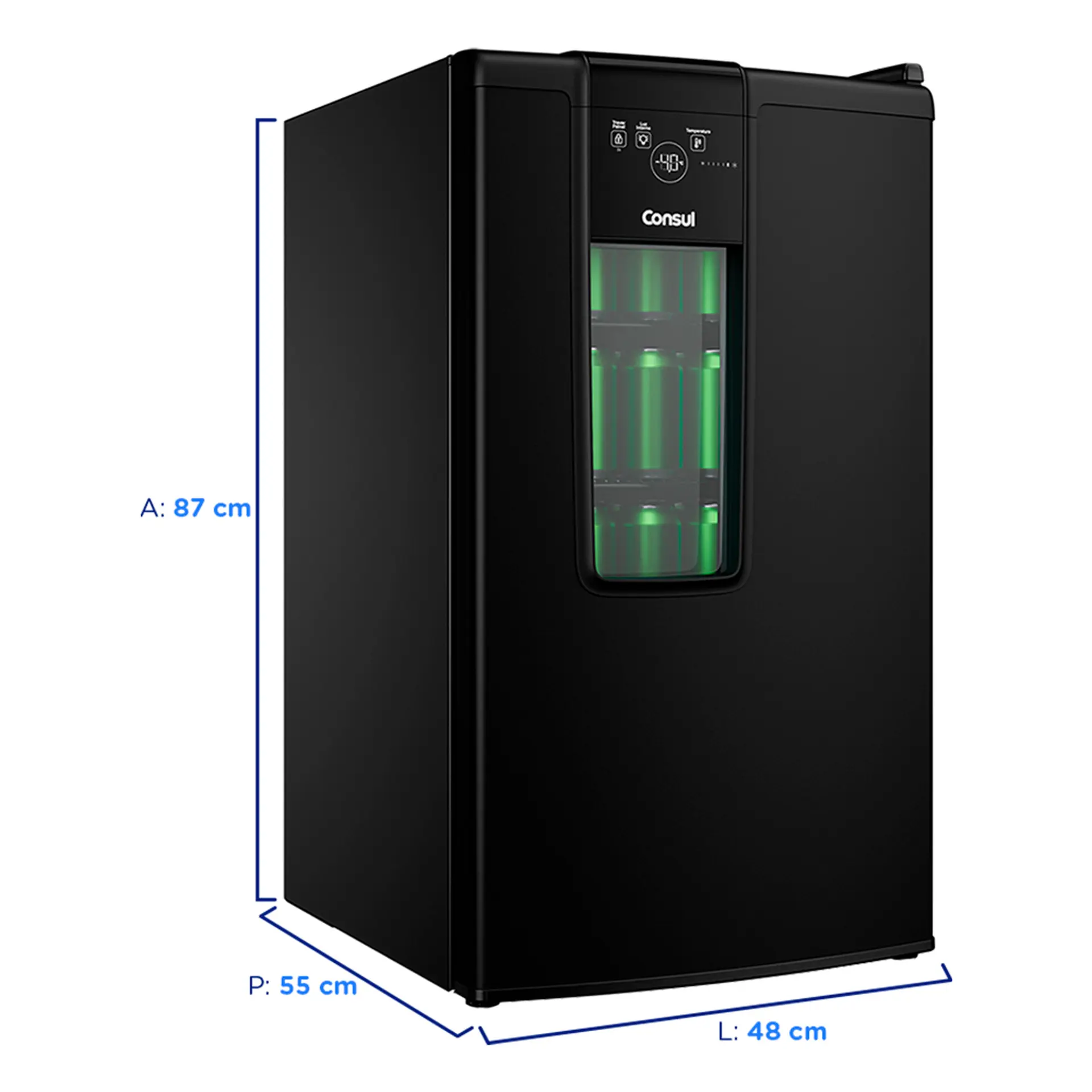 Cervejeira Consul 82L Frost Free CZE12ME - Preto - 220 Volts