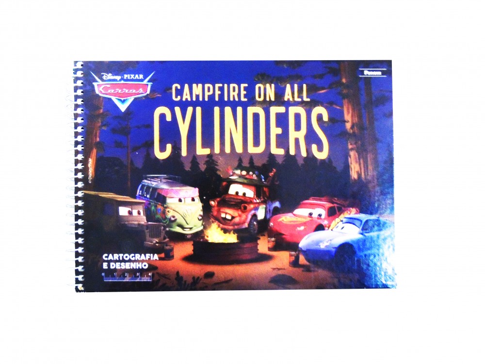 Caderno Cartografia Foroni Carros Espiral Capa Dura Plus 96 Folhas Sortido