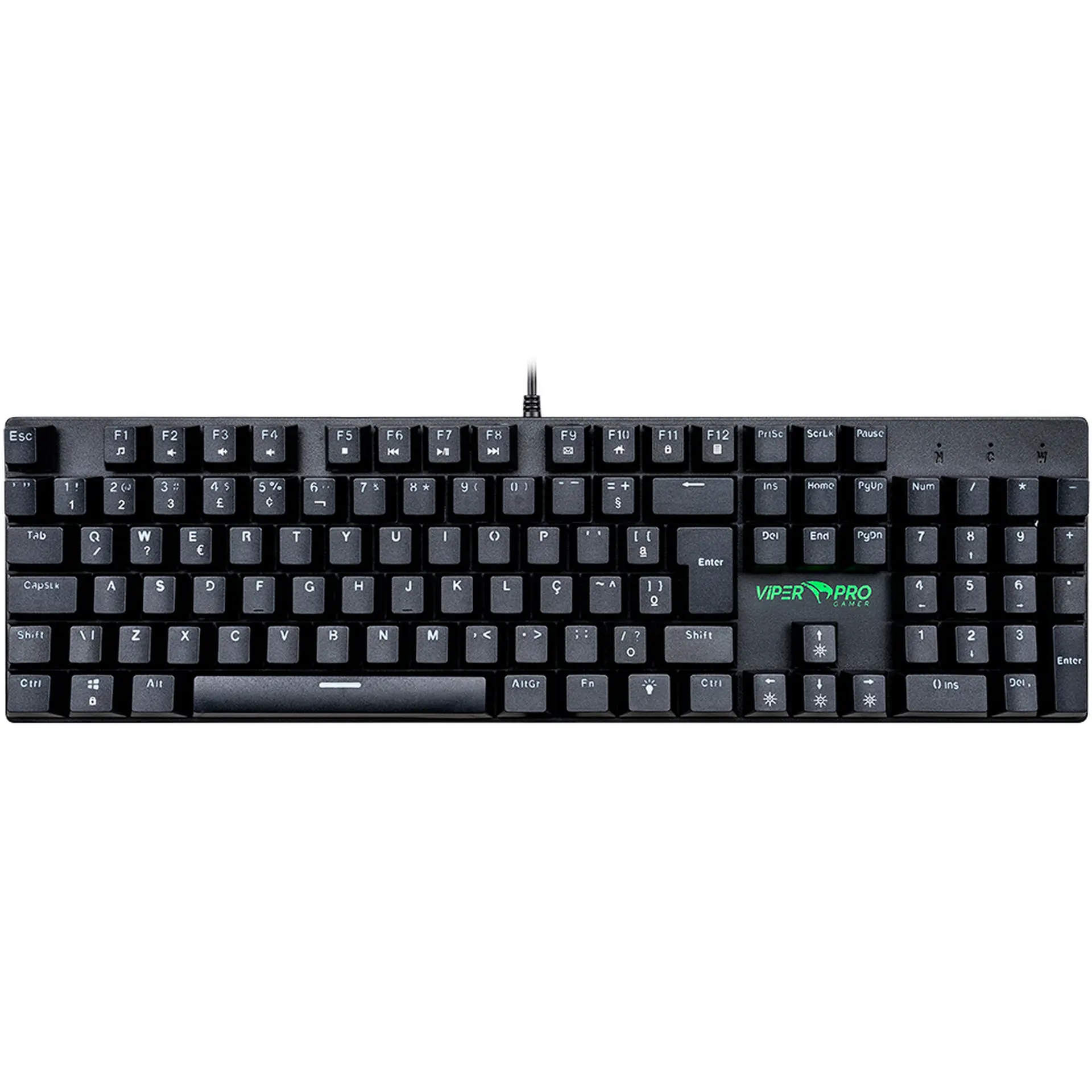 Teclado Gamer Viper Pro Mamba Mecânico Blue Switch Com RGB ABNT2 - Azul - Bivolt