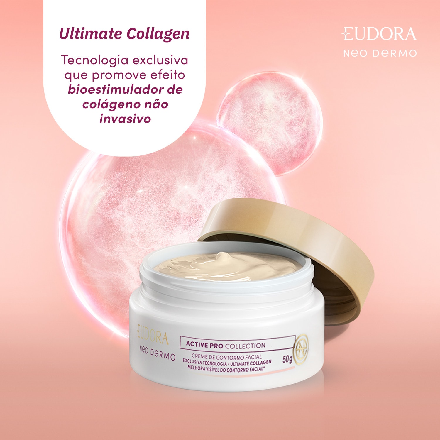 Creme de Contorno Facial Active Pro Bio Colágeno Neo Dermo 50g