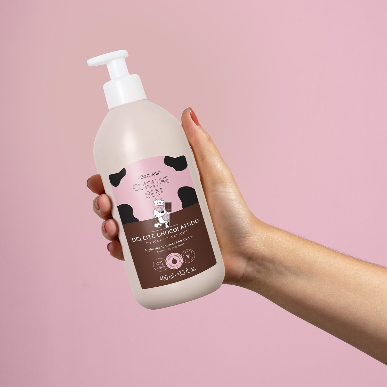 Loção Desodorante Hidratante Corporal Cuide-se Bem Deleite Chocolatudo 400ml