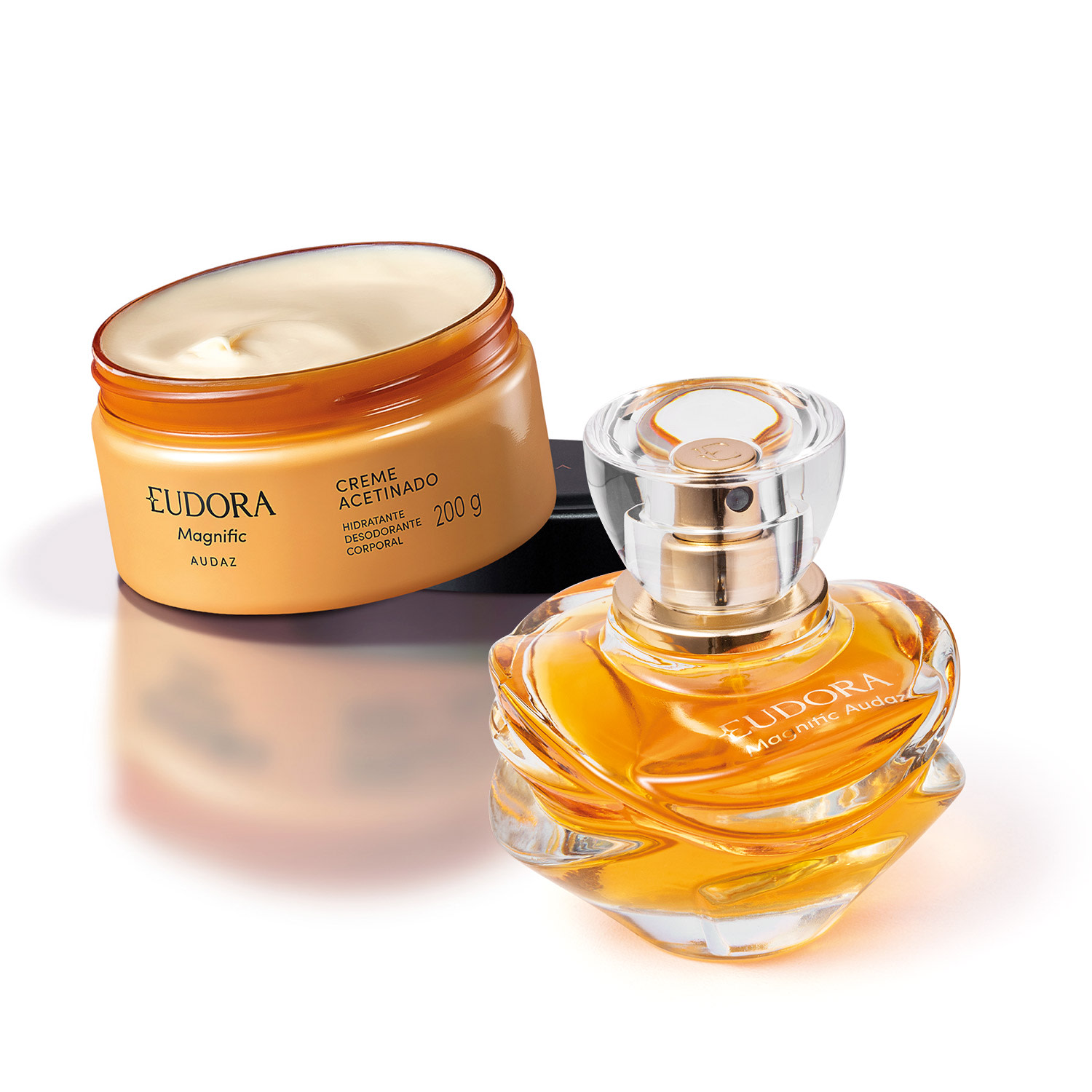Combo Eudora Magnific Audaz: Eau de Parfum 75ml + Creme Acetinado Corporal 200g