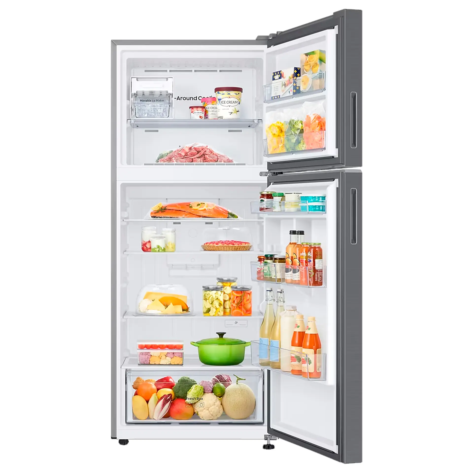 Geladeira Samsung Evolution 391L Frost Free Duplex RT38 Inverter - Inox - Bivolt