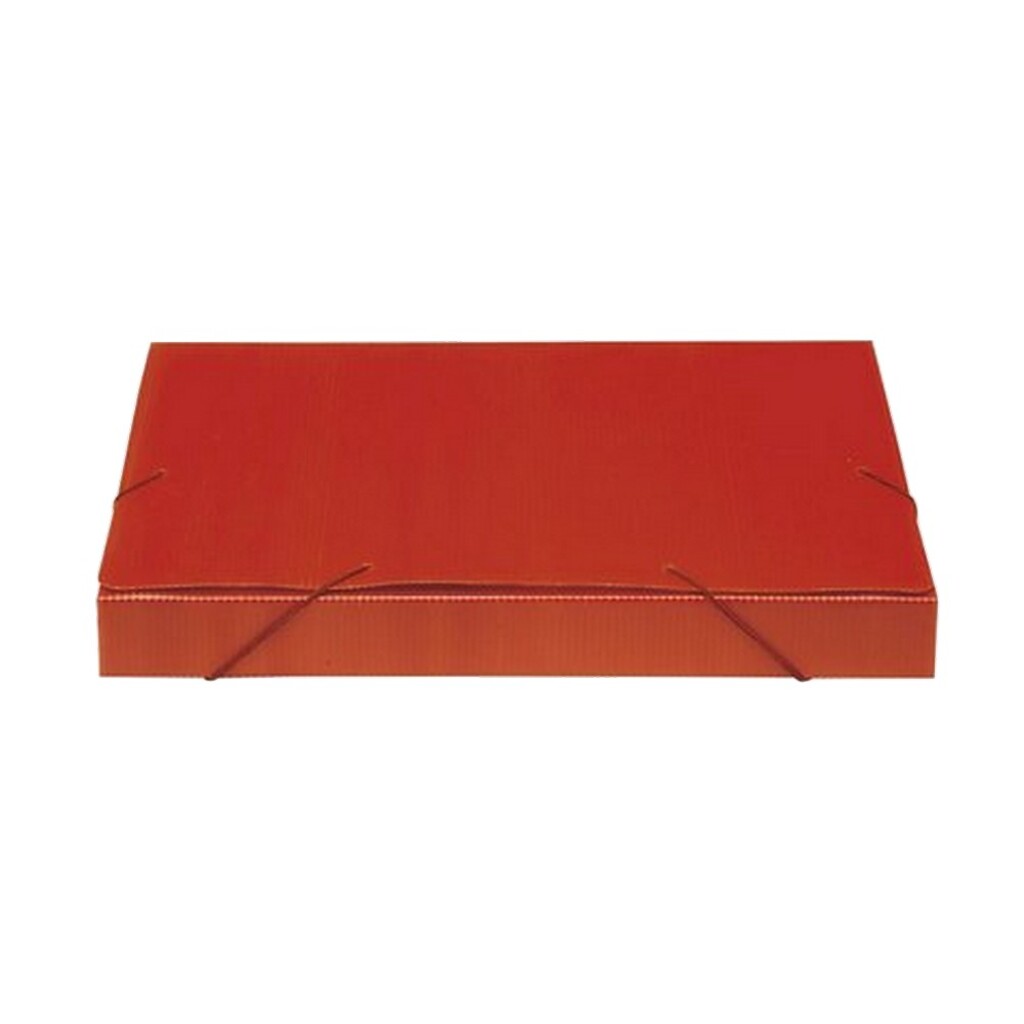 Pasta Aba Elástico 340 x 245mm Lombo 3,5cm Vermelho Nova Onda Polibras - Pacote com 10 Unidades - 20307
