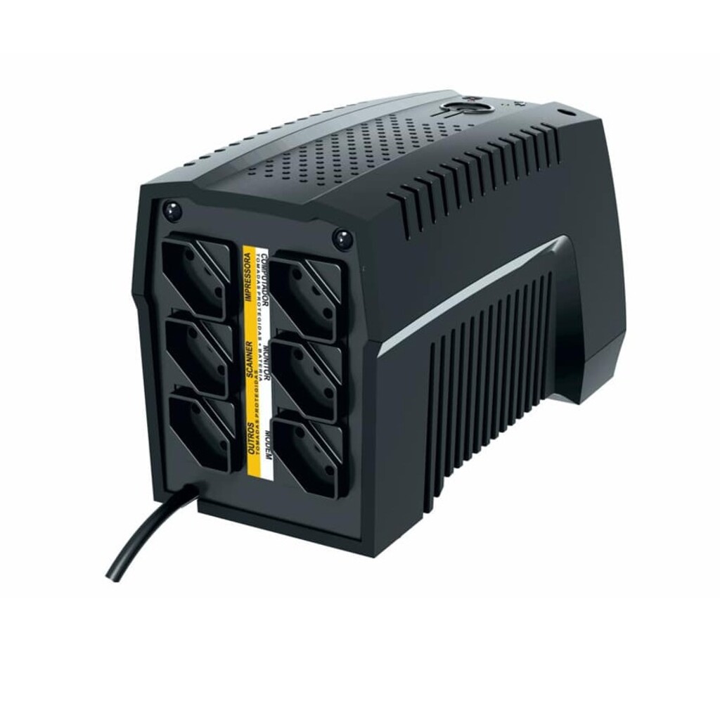 No-Break TS Shara 700VA Entrada 115V e Saída 115V Mini 1 Bateria 6 Tomadas - 4542