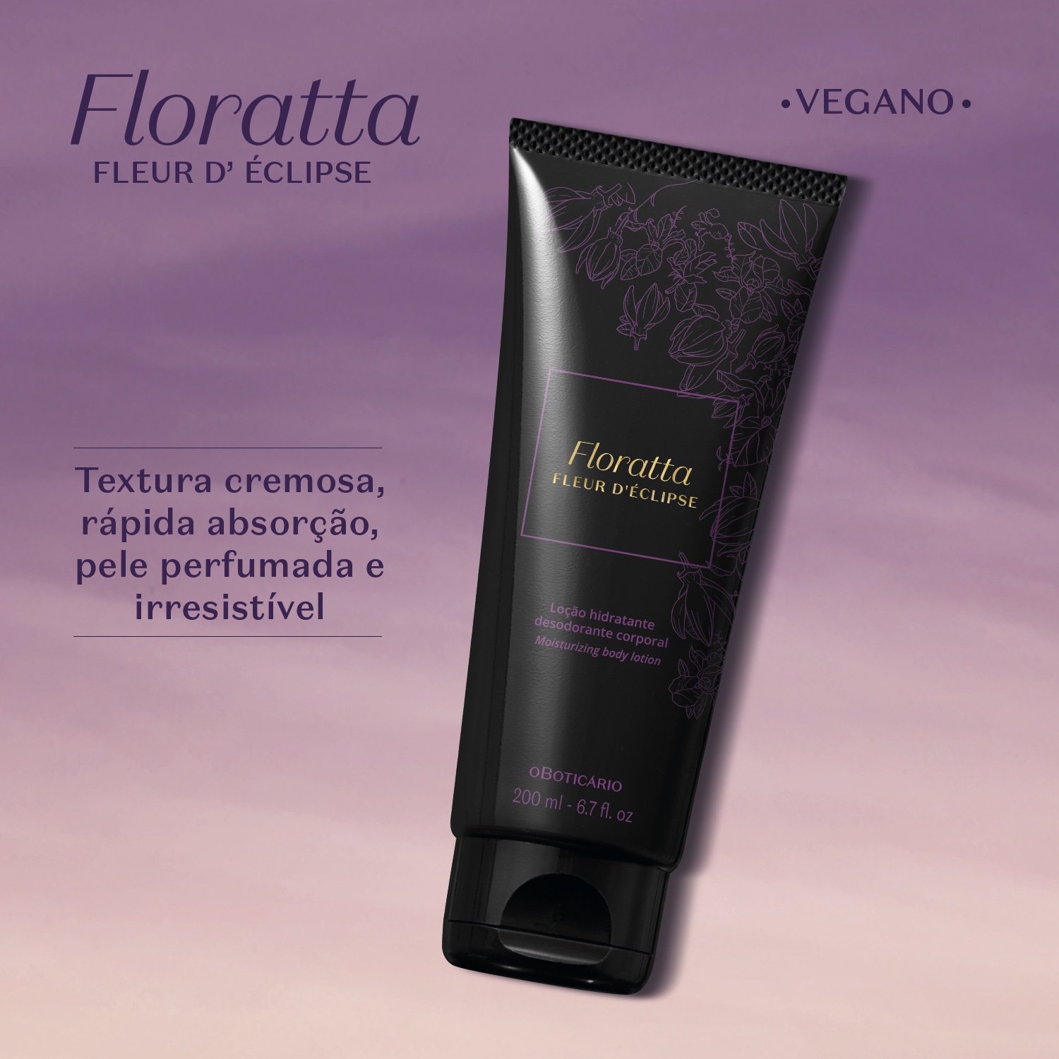 Loção Hidratante Desodorante Corporal Floratta Fleur d' Éclipse 200g