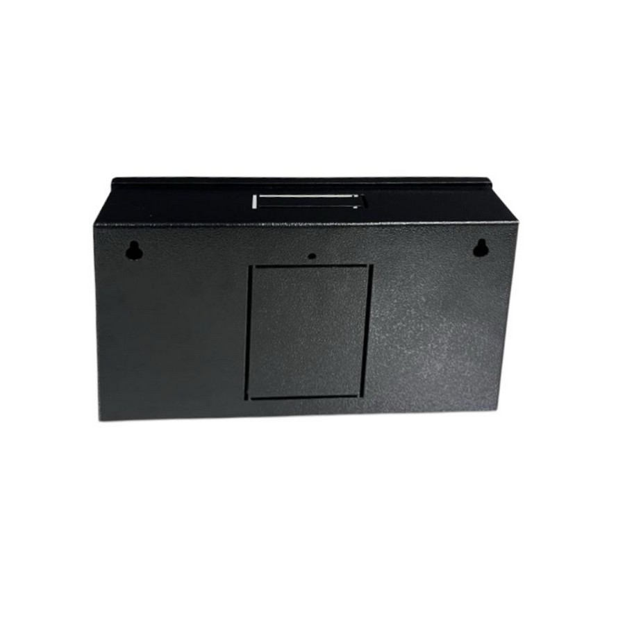 Suporte Roteador Modem WiFi de Parede com Porta Fios Preto Fibra Metal SUPWIFI01PTO