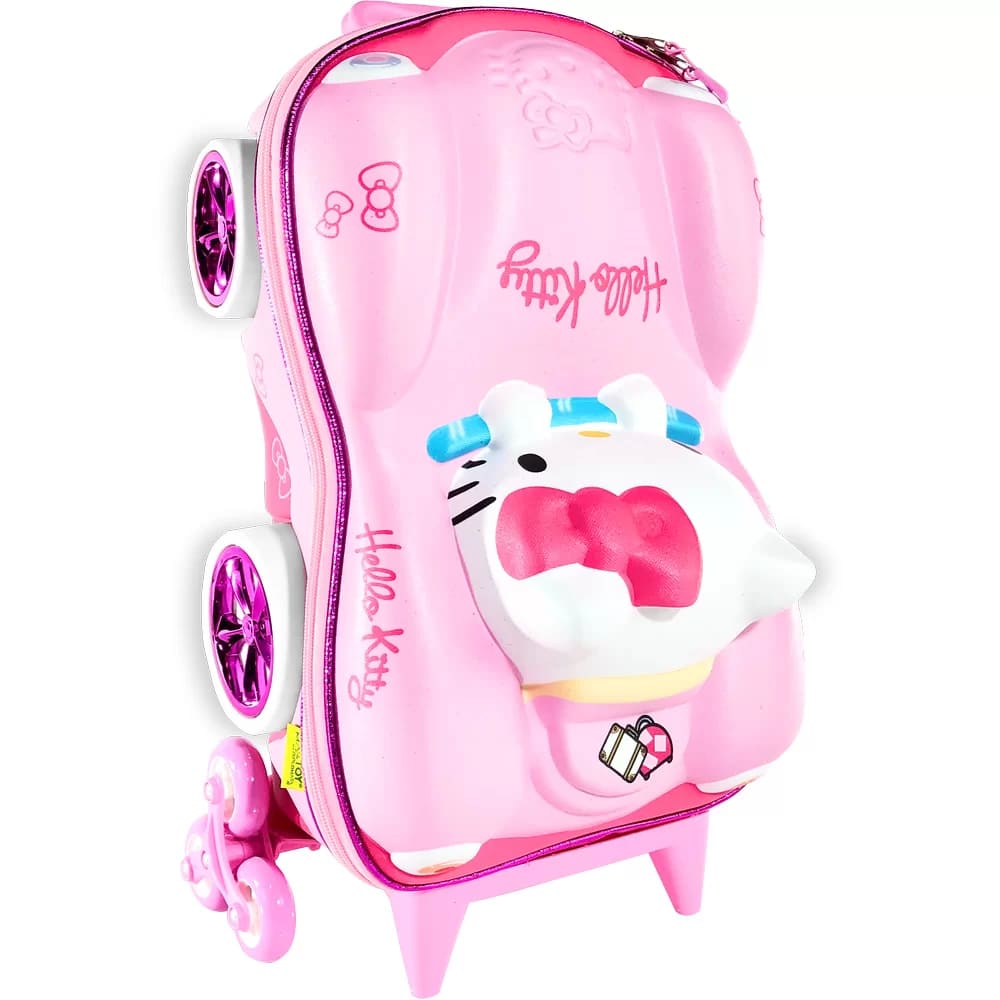 Mochila com Rodas Infantil Diplomata Hello Kitty Rodinha Tripla Grande