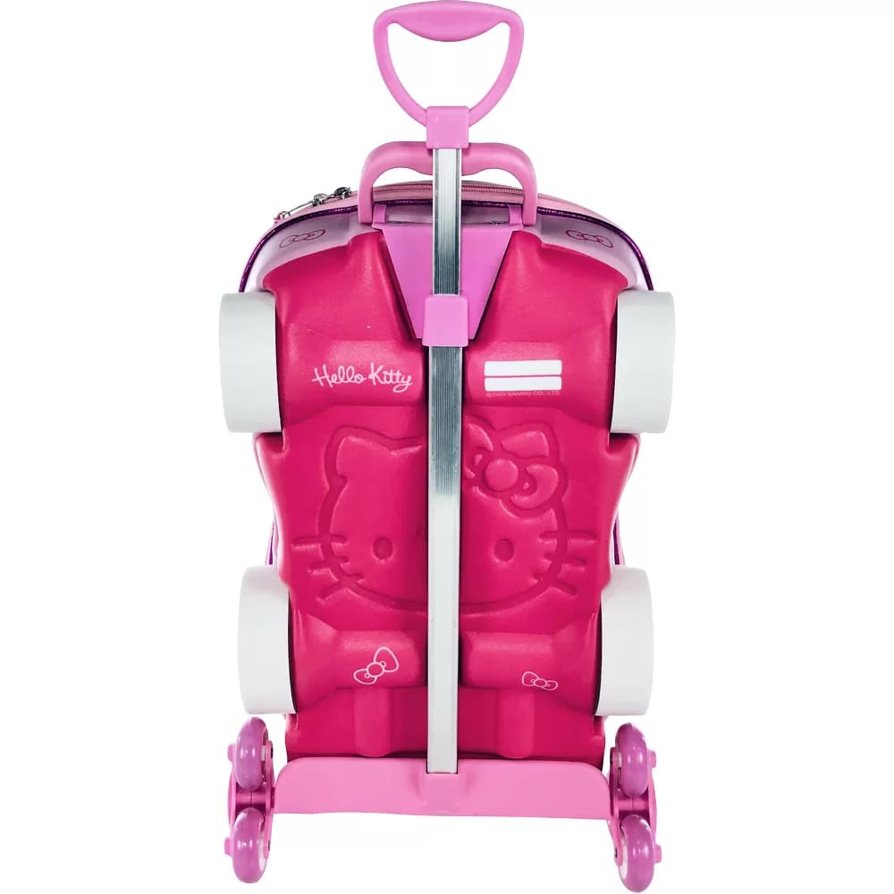 Mochila com Rodas Infantil Diplomata Hello Kitty Rodinha Tripla Grande
