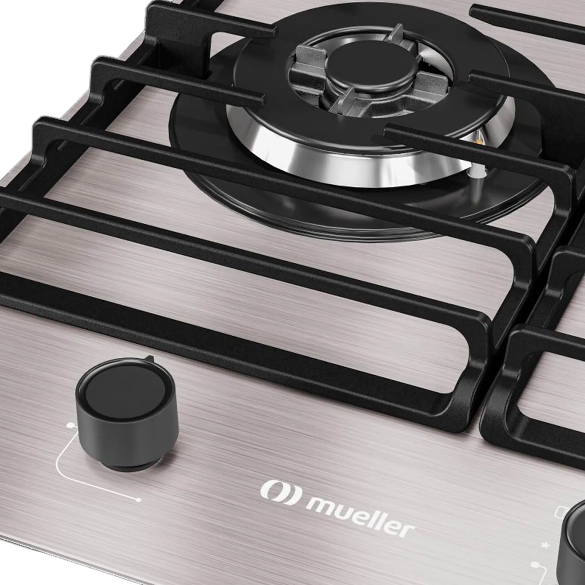 Cooktop a Gás Mueller MCG5BL 5 Bocas Superautomático Mesa de Alumínio - Aluminio - Bivolt