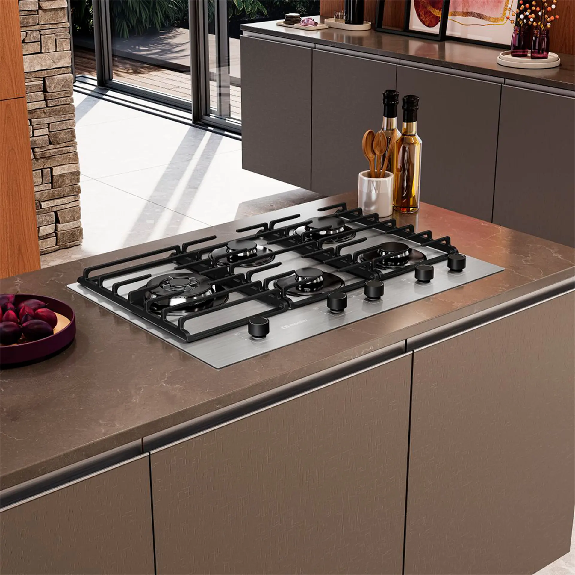 Cooktop a Gás Mueller MCG5BL 5 Bocas Superautomático Mesa de Alumínio - Aluminio - Bivolt