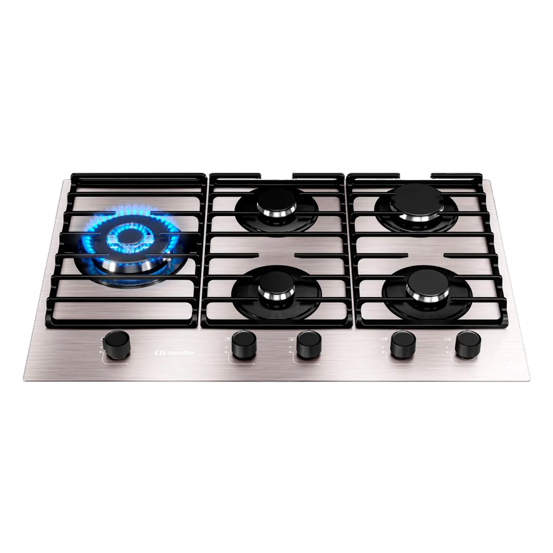 Cooktop a Gás Mueller MCG5BL 5 Bocas Superautomático Mesa de Alumínio - Aluminio - Bivolt