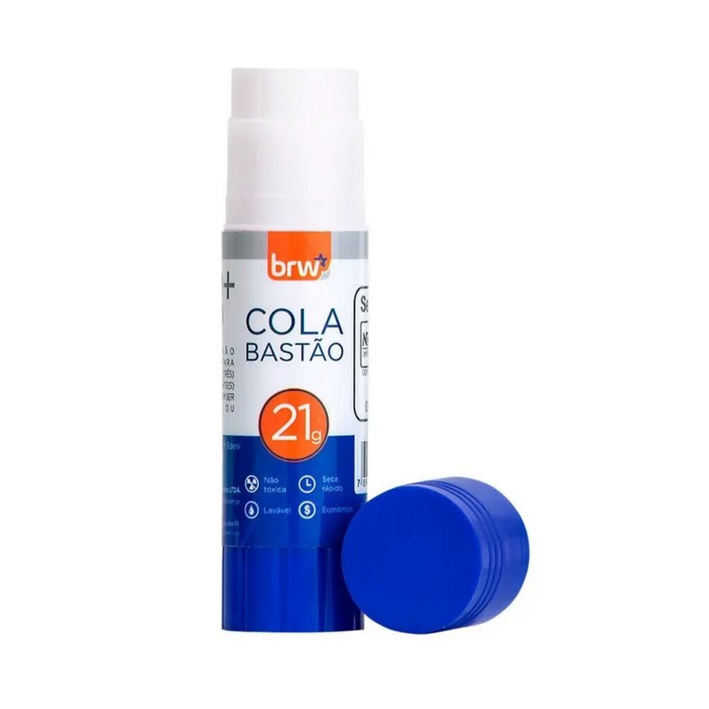 Cola Branca Bastão 21 Gramas BRW - Caixa com 12 Unidades - CO1221