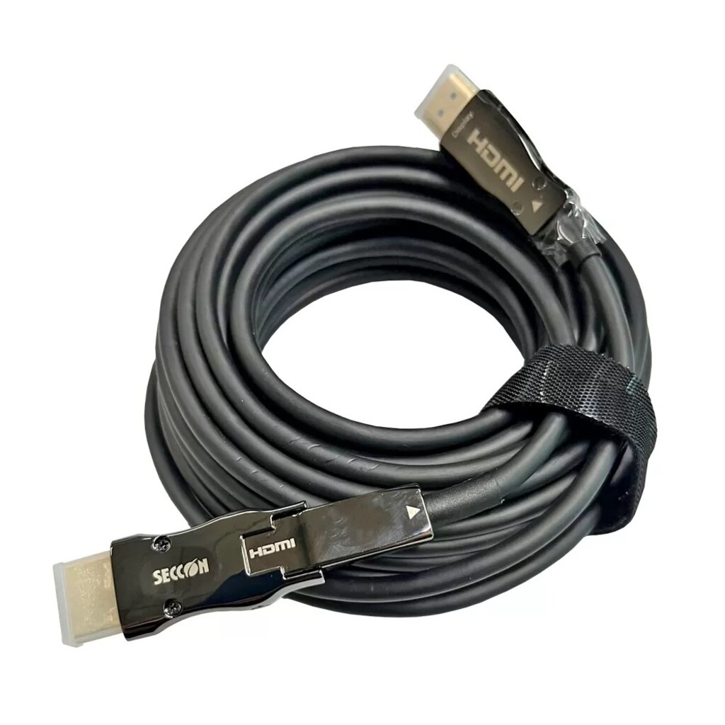 Cabo HDMI Fibra Óptica Ativa Macho x Macho 2.0 4K 20 Metros Seccon SecFiber - ZLX-HDMI2.0 AD-20M