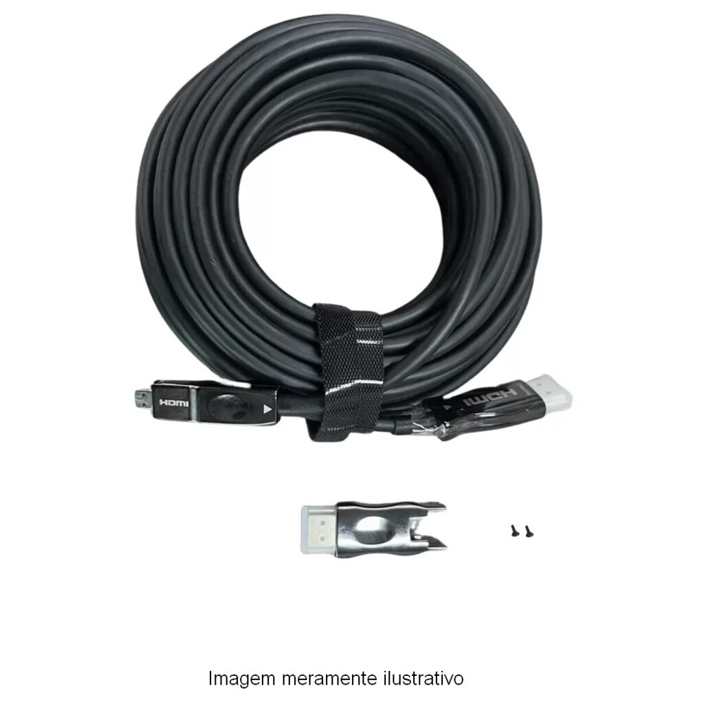 Cabo HDMI Fibra Óptica Ativa Macho x Macho 2.0 4K 20 Metros Seccon SecFiber - ZLX-HDMI2.0 AD-20M