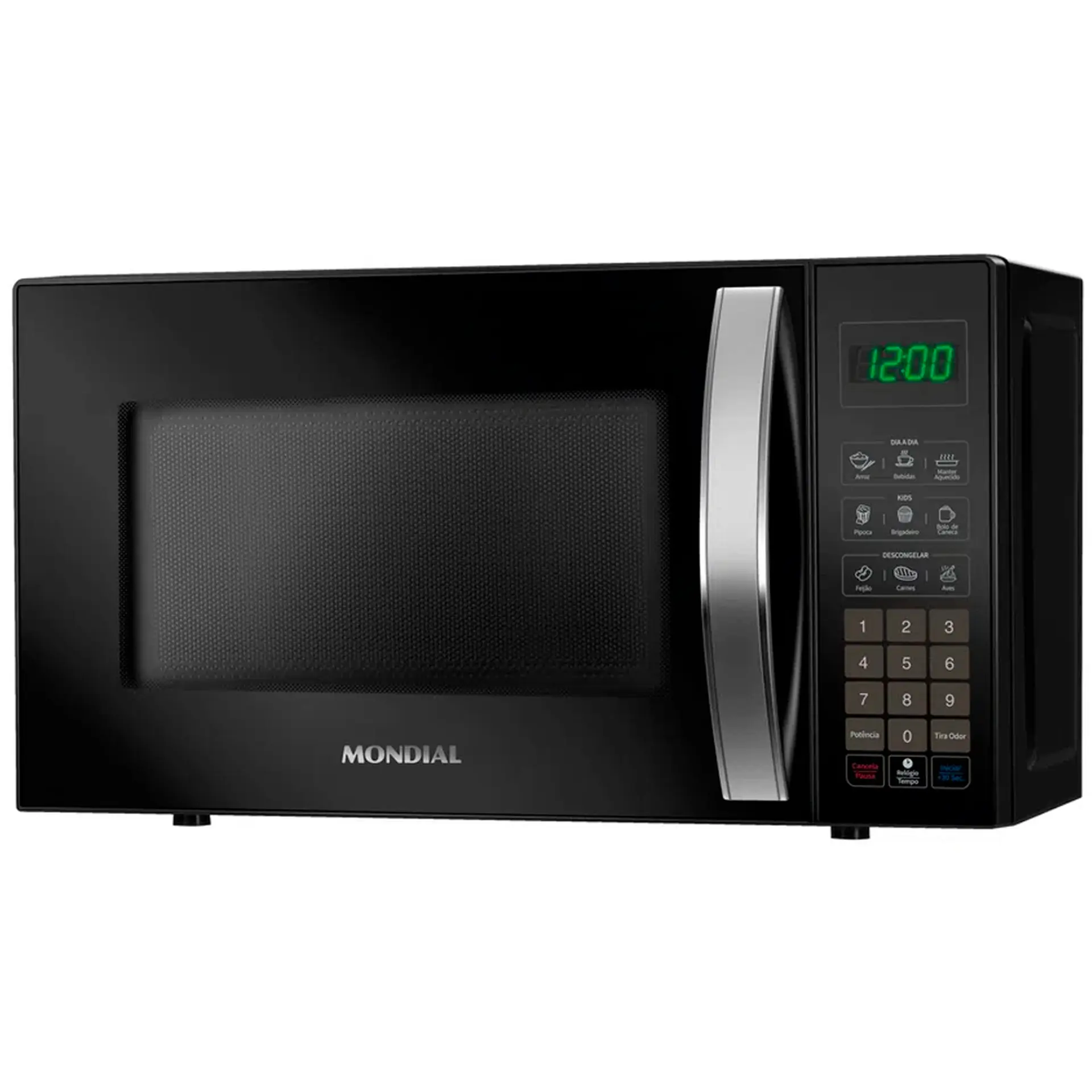 Micro-ondas de Bancada Mondial 21L 1200W Menu Dia a Dia MO-01-21 - Preto - 110 Volts