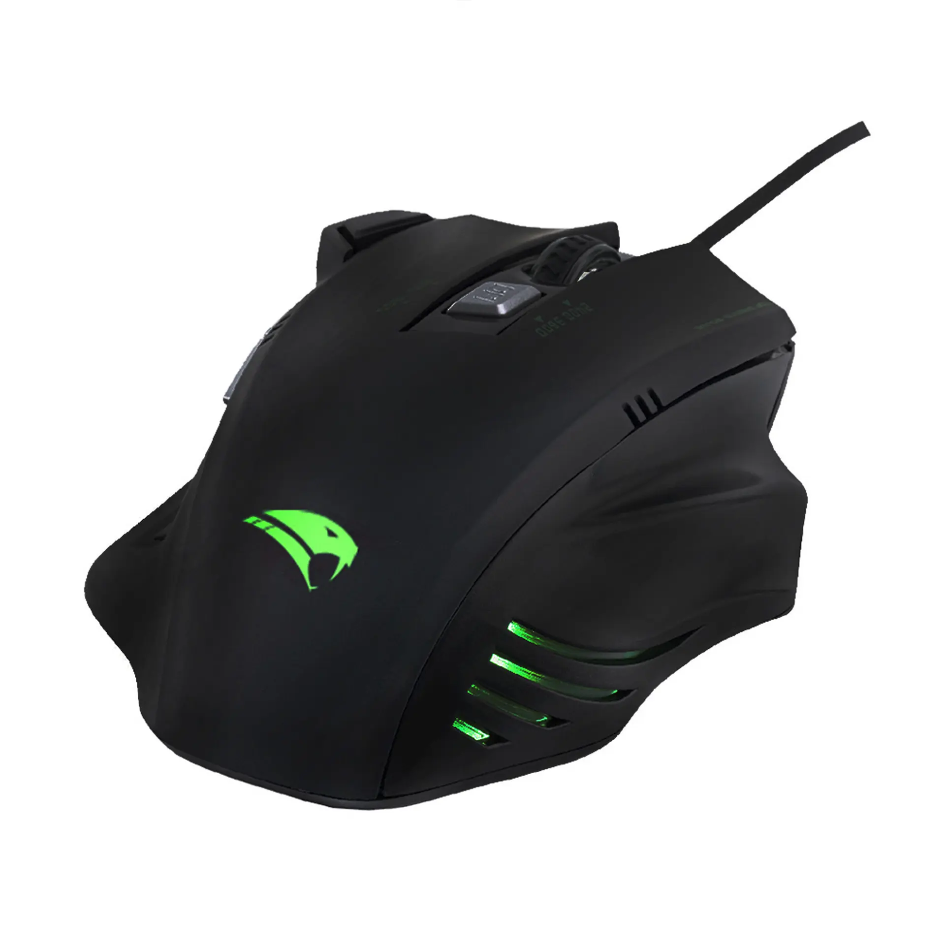 Mouse Gamer com Fio Viper Pro Phyton USB Sensor Óptico 6 Botões - Preto/Verde - Bivolt