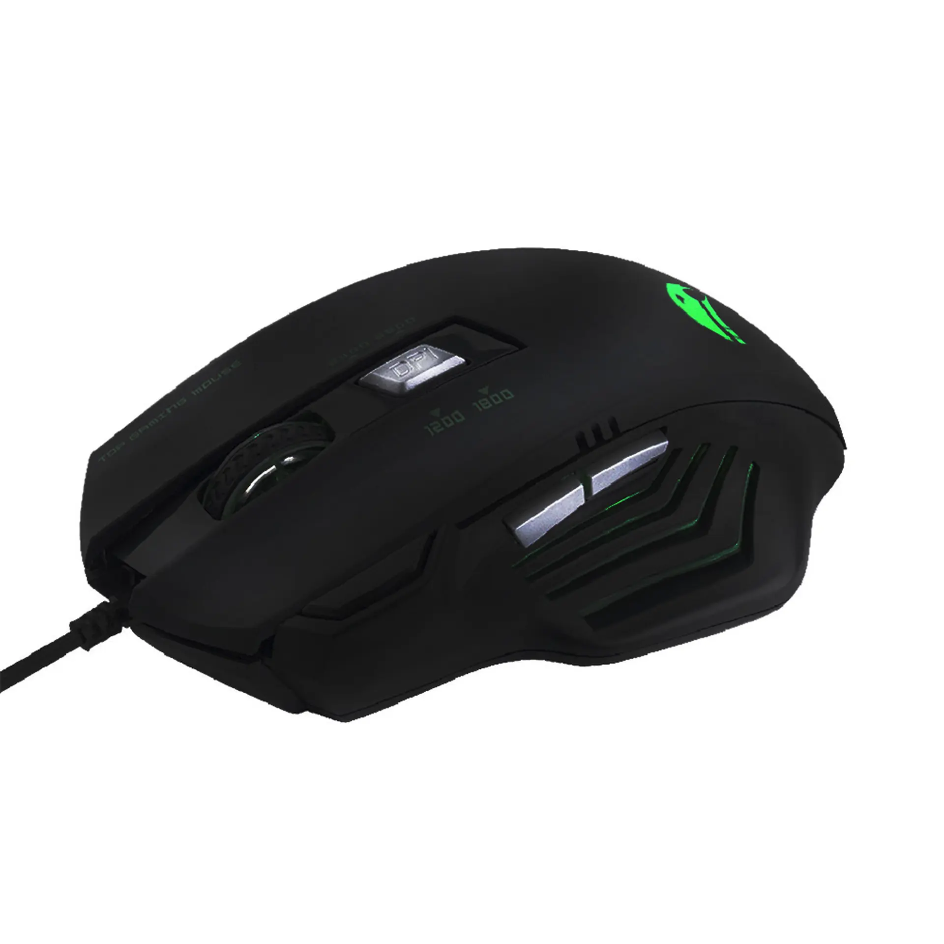 Mouse Gamer com Fio Viper Pro Phyton USB Sensor Óptico 6 Botões - Preto/Verde - Bivolt
