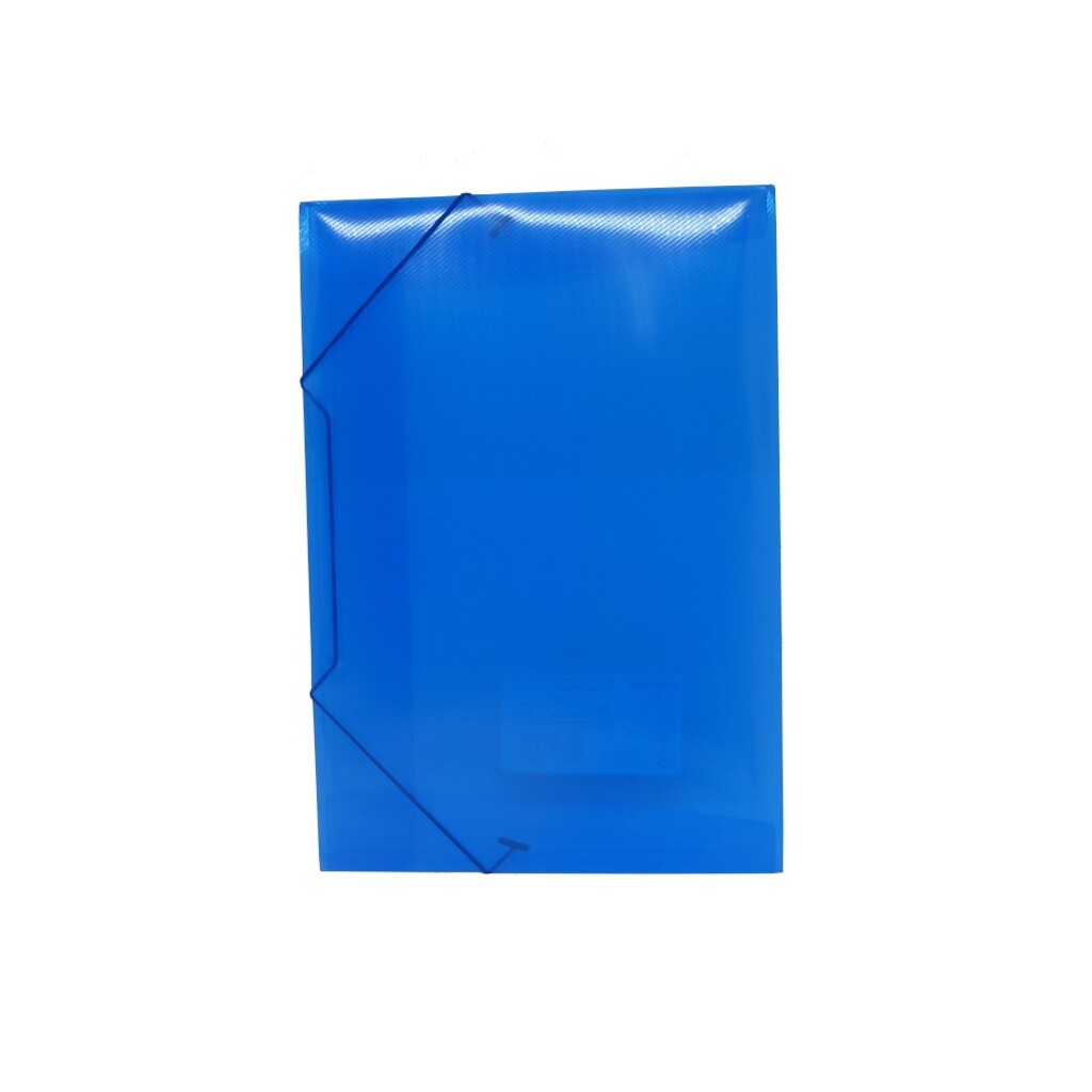 Pasta Aba Elástico Ofício 335 x 235mm sem Lombo Azul Solft Polibras - Pacote com 10 Unidades - 160209
