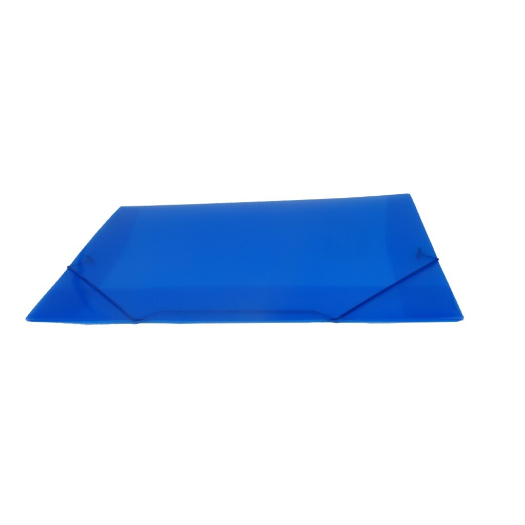 Pasta Aba Elástico Ofício 335 x 235mm sem Lombo Azul Solft Polibras - Pacote com 10 Unidades - 160209