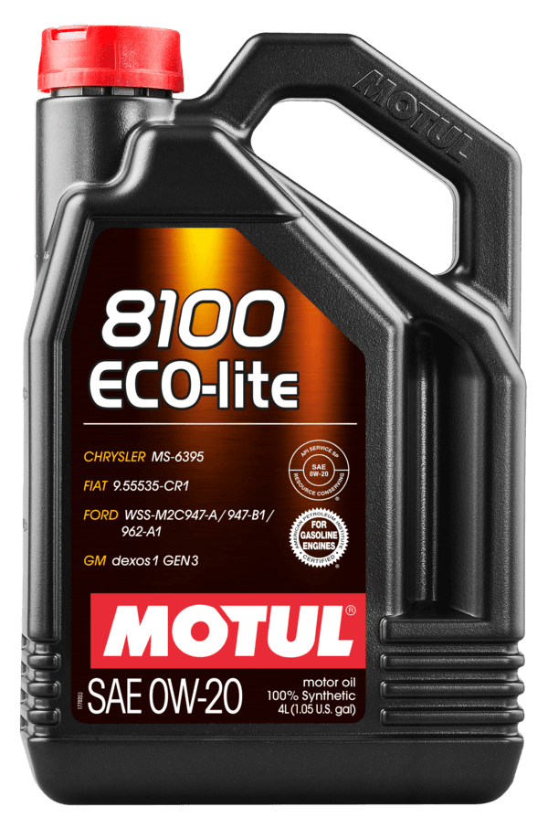 Óleo Para Motor de Carro MOTUL 8100 ECO-LITE 0W-20 4L 108535