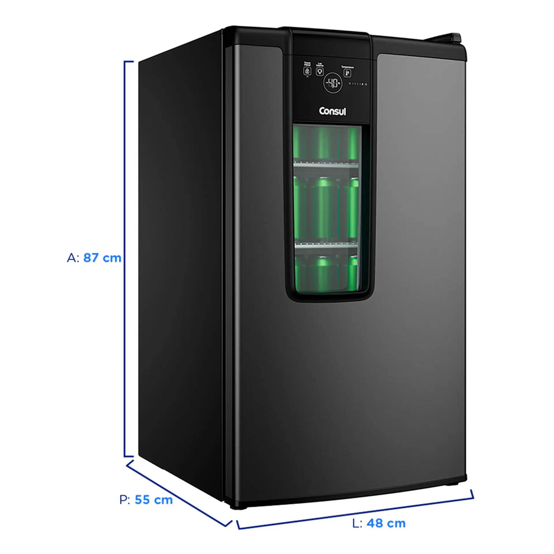 Cervejeira Consul 82L Frost Free CZD12MT - Titanium - 110 Volts