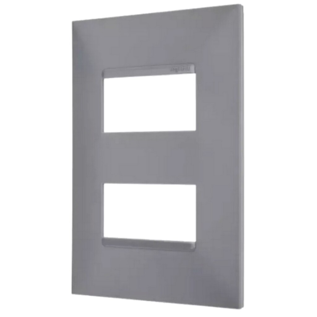 Espelho 4x2 para 2 Módulo Horizontal Pial Plus+ I Legrand Cinza - 618506CZ - sem Suporte