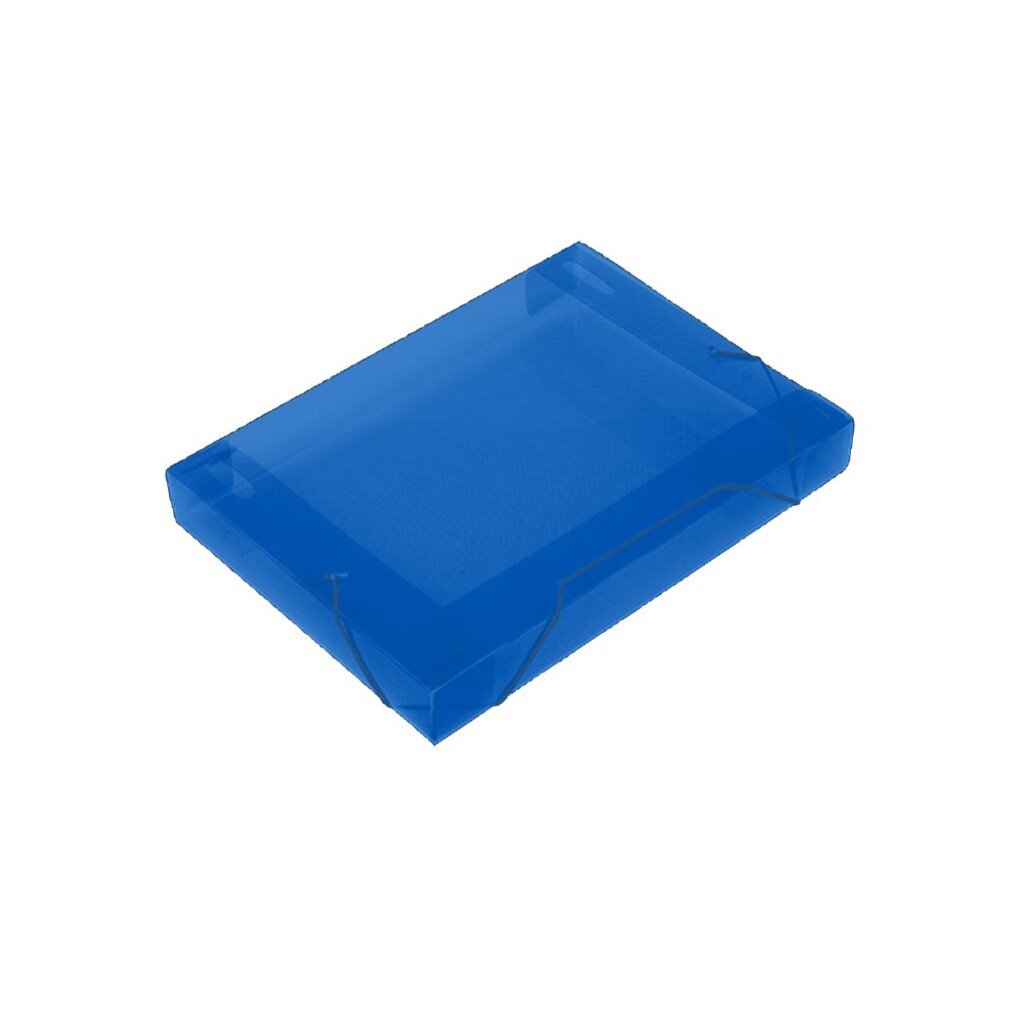 Pasta Aba Elástico 335 x 245mm Lombo 4,0cm Azul Solft Polibras - Pacote com 10 Unidades - 160509