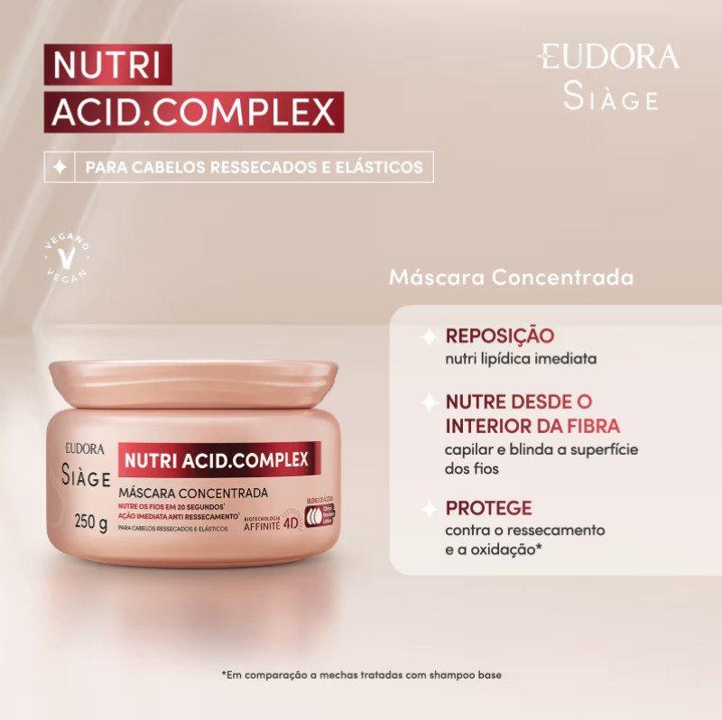 Máscara Capilar Concentrada Siàge Nutri Acid.Complex 250g Eudora