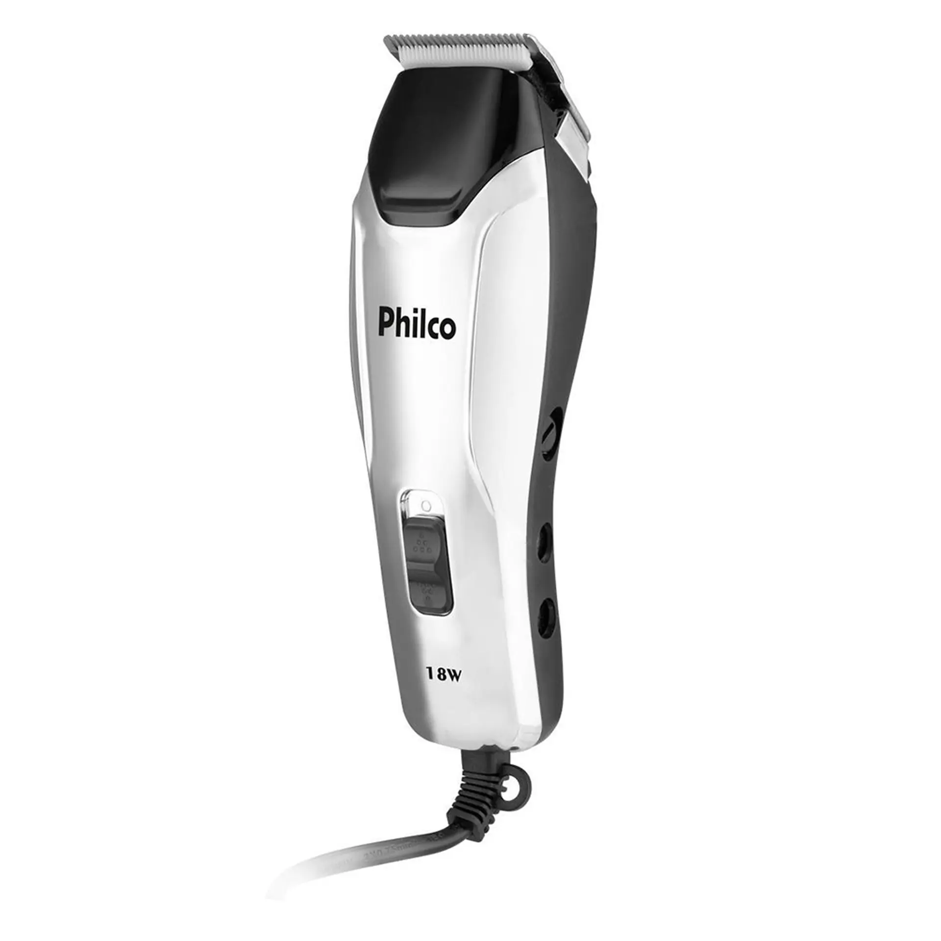 Cortador de Cabelo Philco PCR04 18W com 9 Acessórios - Prata/Preto - 220 Volts