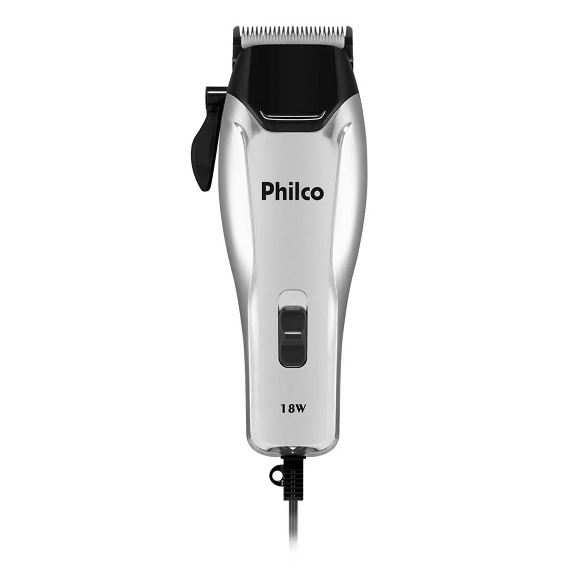 Cortador de Cabelo Philco PCR04 18W com 9 Acessórios - Prata/Preto - 220 Volts