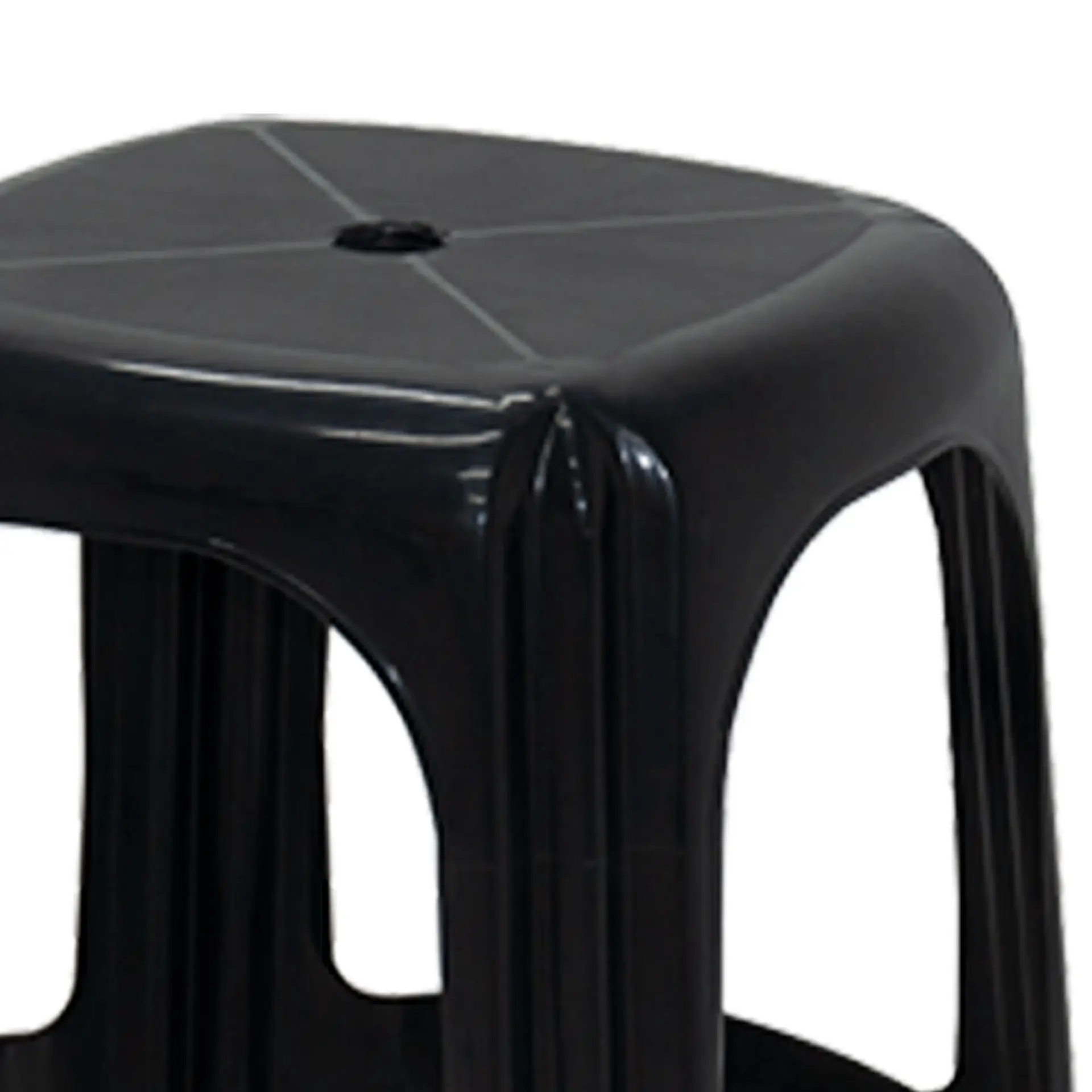 Banqueta de Plástico com Suporte de até 100kg Niteroi Tramontina - Preto