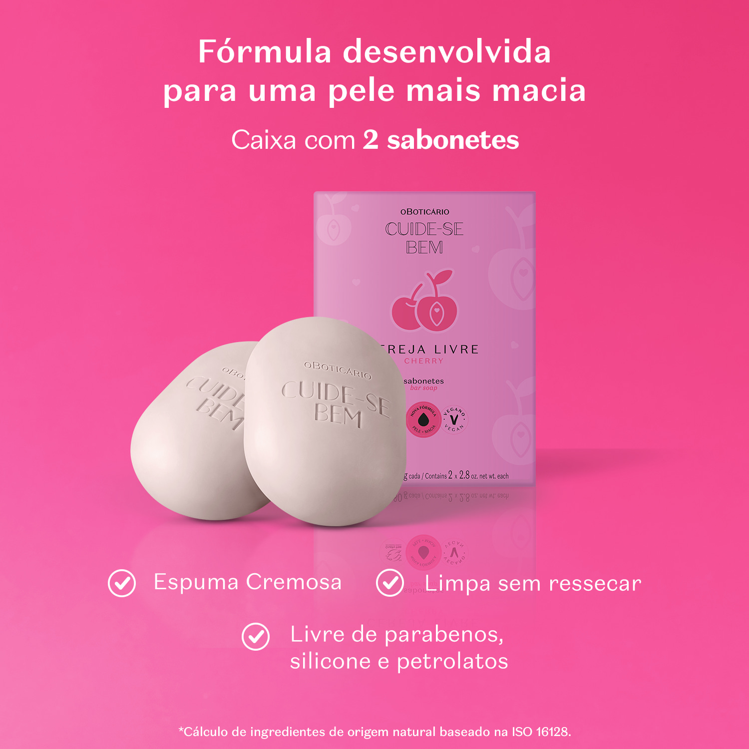 Sabonete Em Barra Cuide-Bem Cereja Livre 2x80g