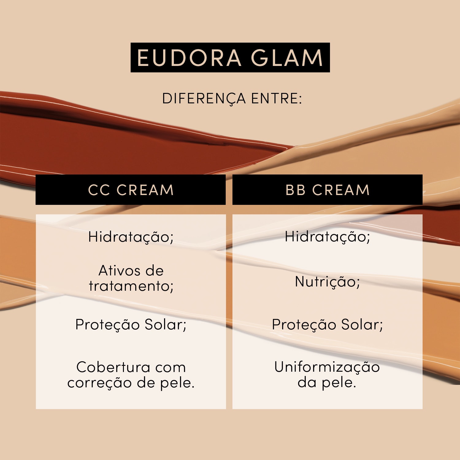CC Cream Eudora Glam Second Skin Cor 0 30ml