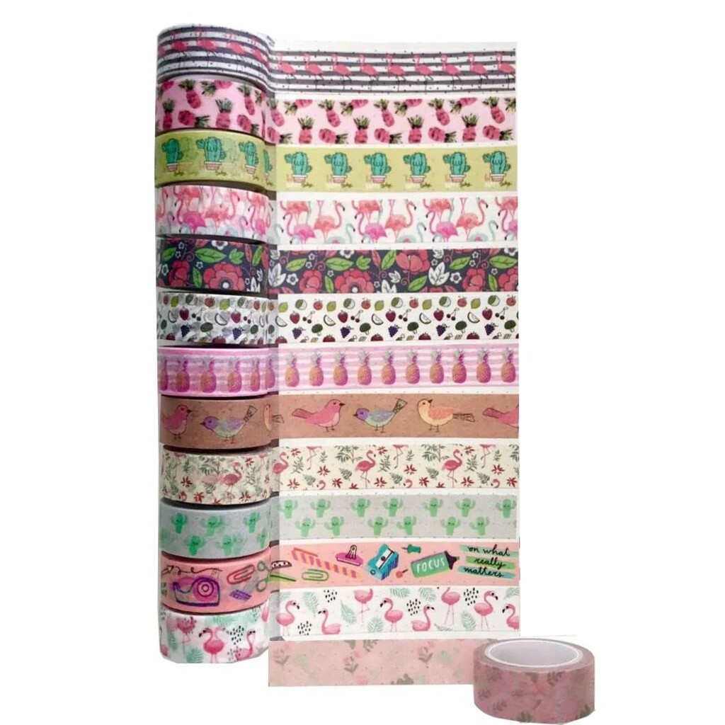 Fita Adesiva Washi Tape Nature 15mmx5m Unitário Soul - BRW - WT1560
