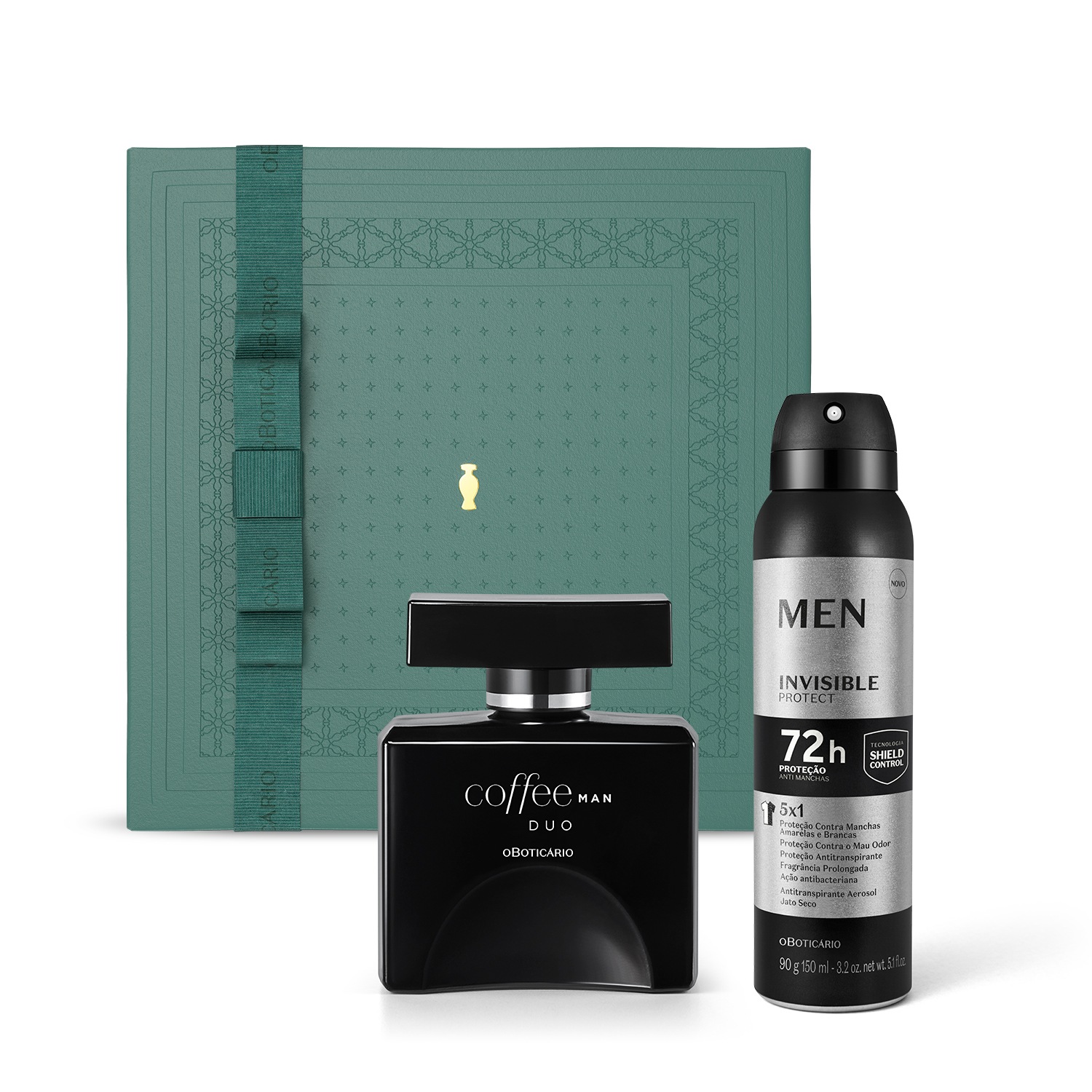 Combo Presente Coffee Man Duo Desodorante Colônia 100ml + Antitranspirante 90g/150ml + Caixa Presenteável