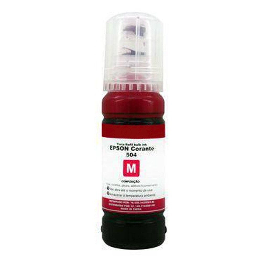 Tinta Bulk Ink Epson 504/544 Magenta Corante 70ml Masterprint - R-EP70M