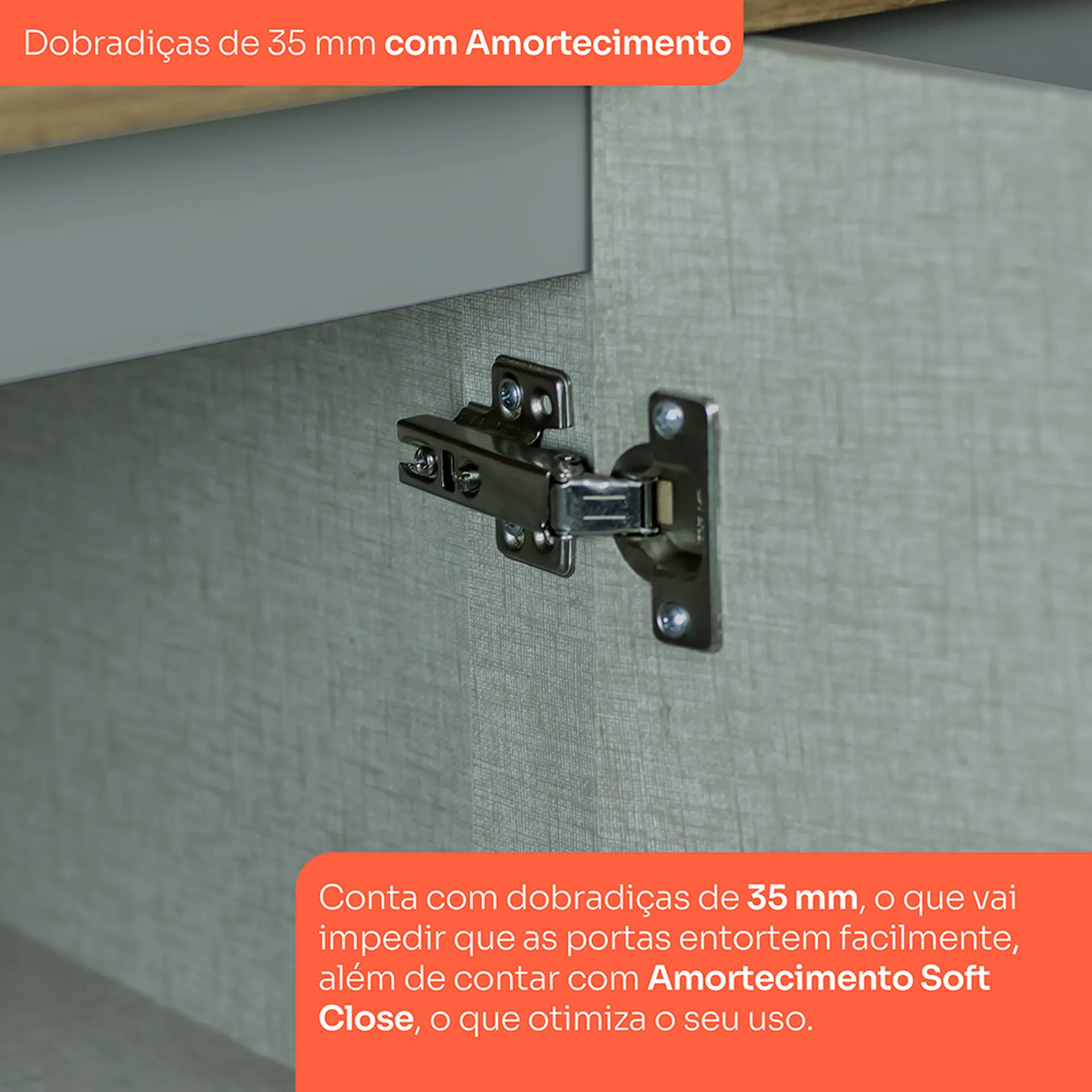 Cozinha Modulada 6 Peças 13 Portas 7 Gavetas Americana Henn - Cinza