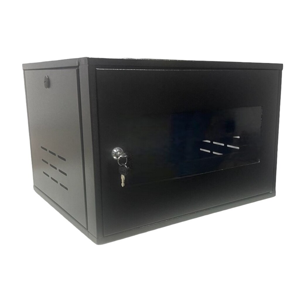 Mini-Rack Parede 7U x 470mm 19POL Preto  Fibra Metal - MR7470S