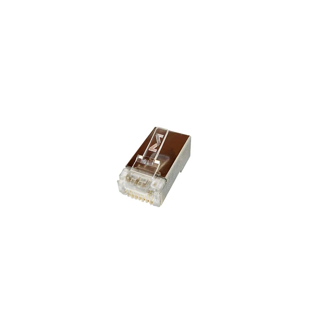 Conector RJ45 Megatron Macho 8 x 8 Cat.6 Blindado 909 Pack 10 unidades