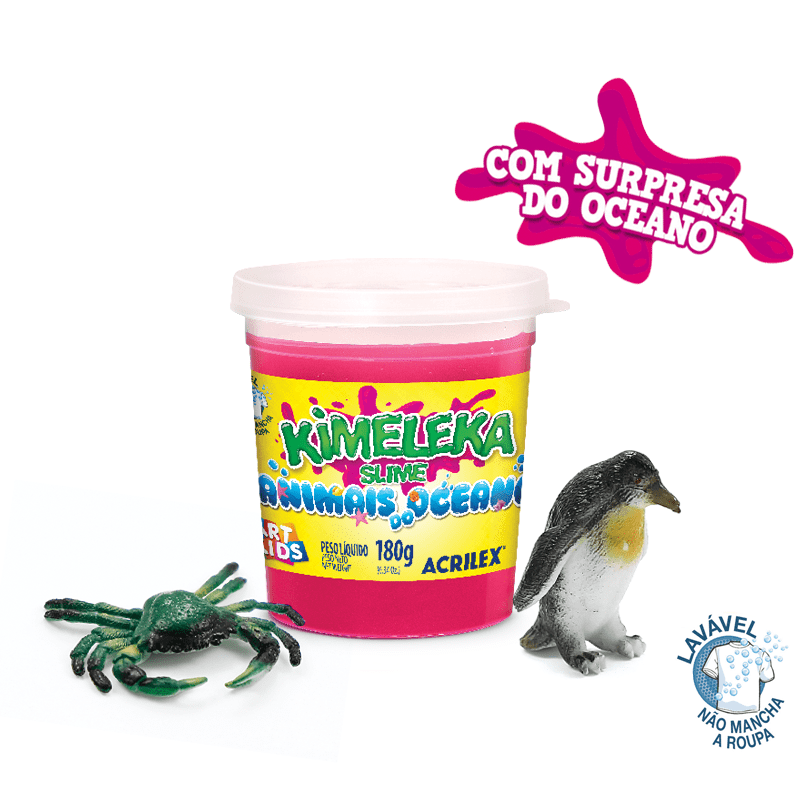 Kimeleka Acrilex Animais Oceano 180G Unidade Sortido