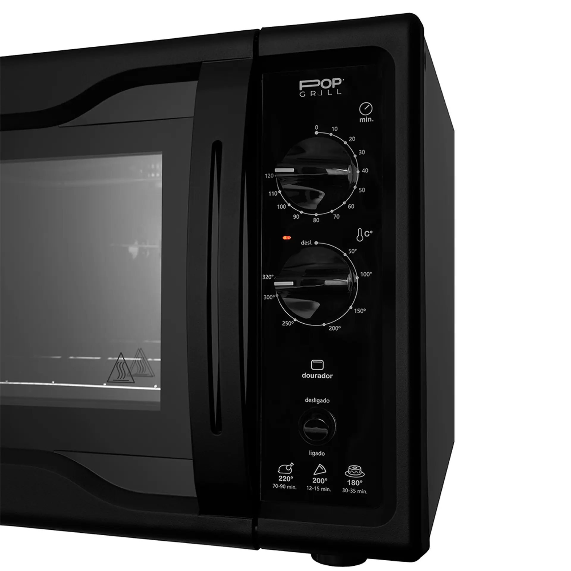 Forno Elétrico de Bancada 44 L Fischer Pop Grill 1750W - Preto - 110 Volts