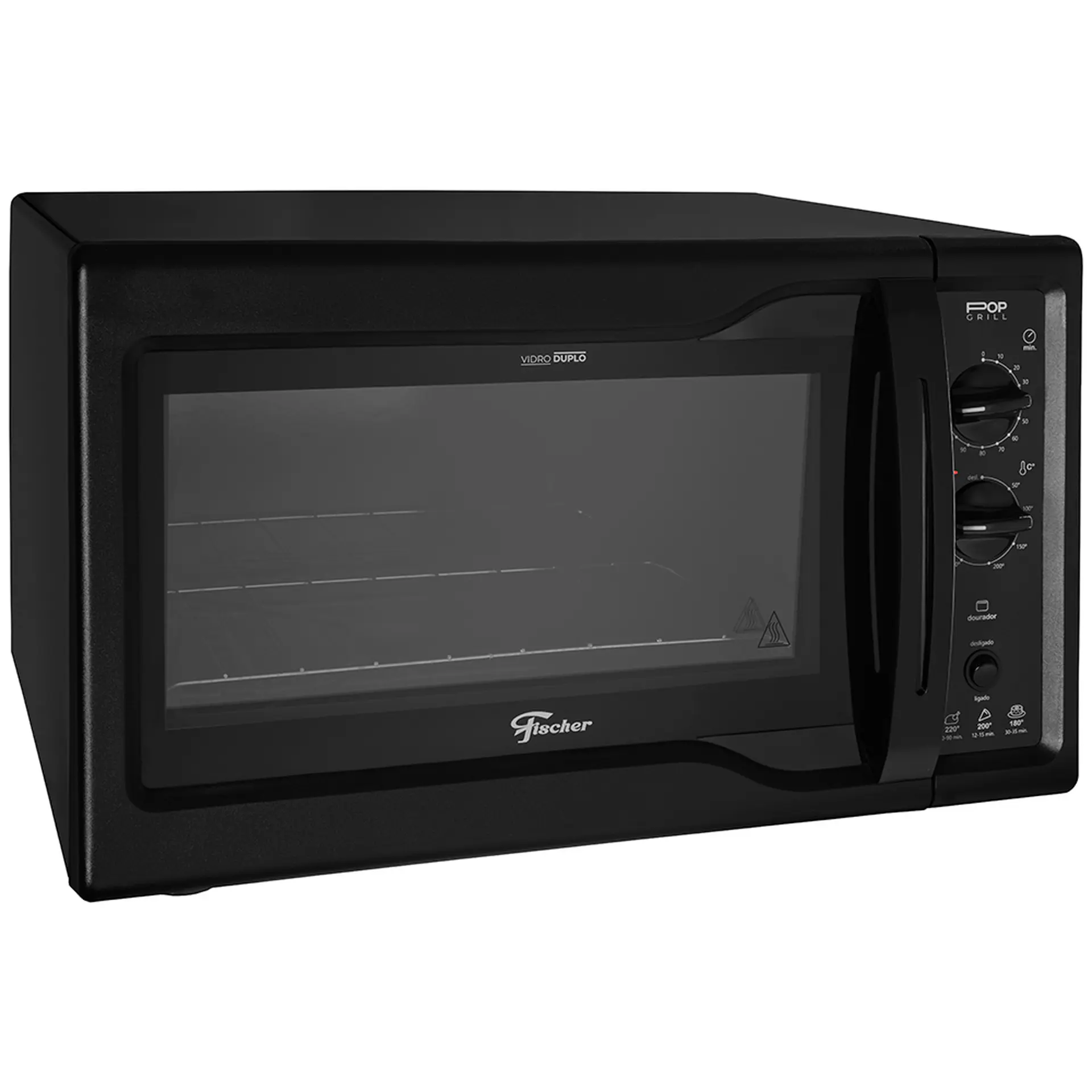 Forno Elétrico de Bancada 44 L Fischer Pop Grill 1750W - Preto - 110 Volts