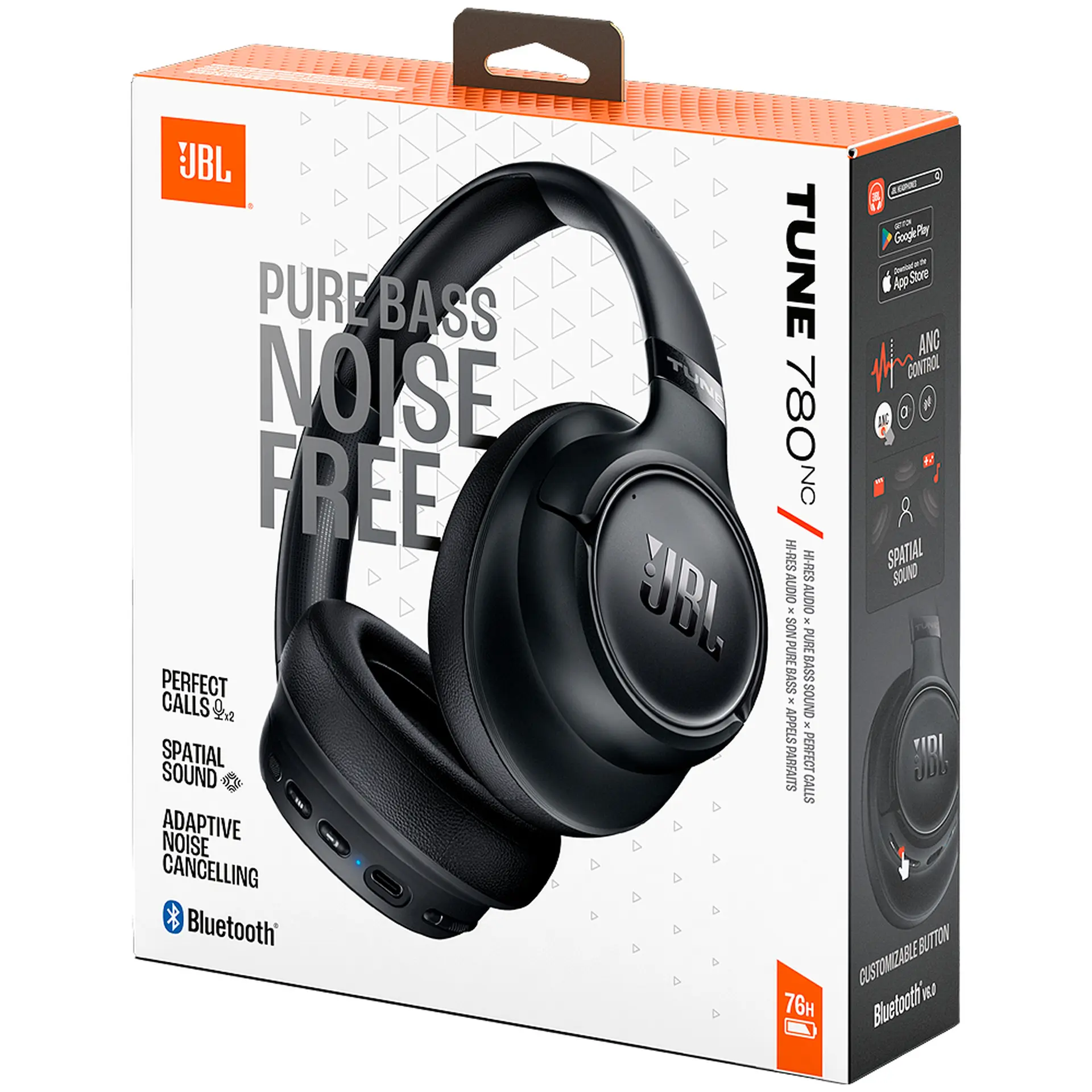 Fone de Ouvido JBL Sem Fio Bluetooth Tube 780 NC - Preto