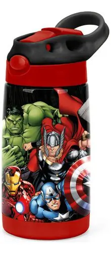 Garrafa Luxcel Vingadores Marvel Avengers Aço Inox 500 ml Vermelha