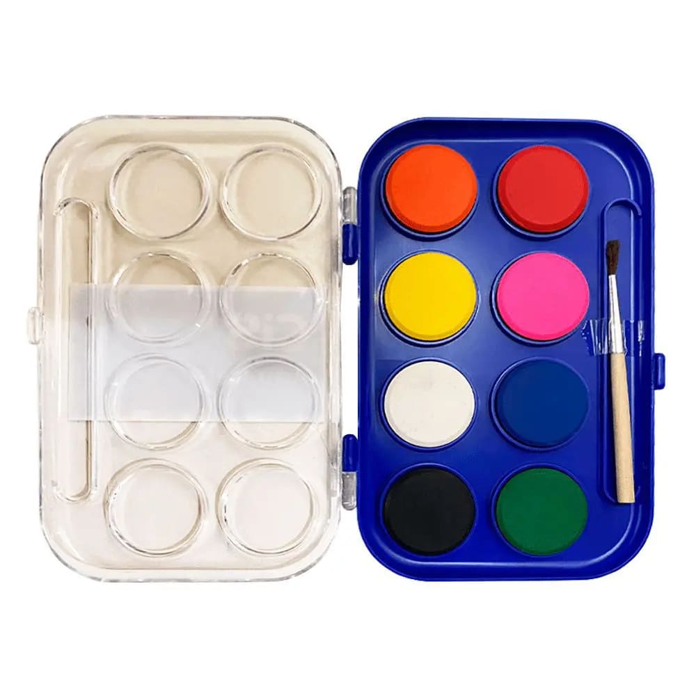 Tinta Aquarela CIS com 8 Cores Multicolor