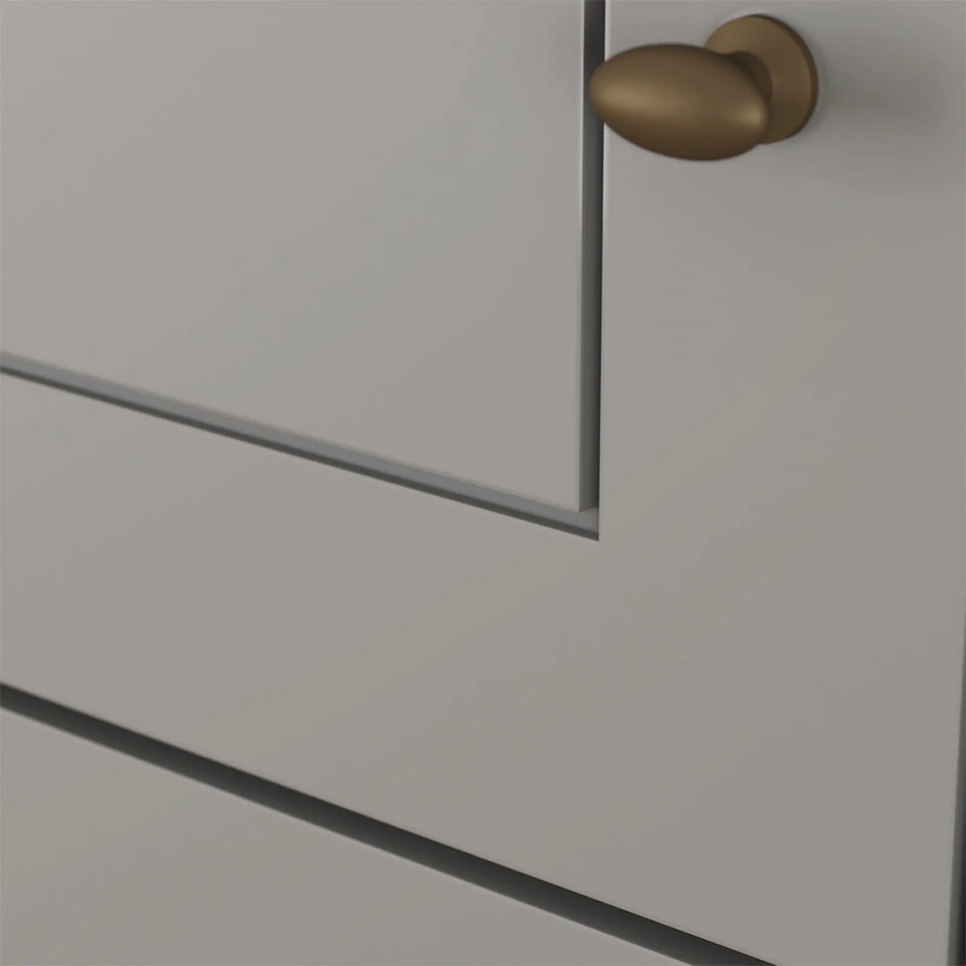 Guarda-Roupa Casal 6 Portas Bater 4 Gavetas Americano Henn Roupeiro - Cinza