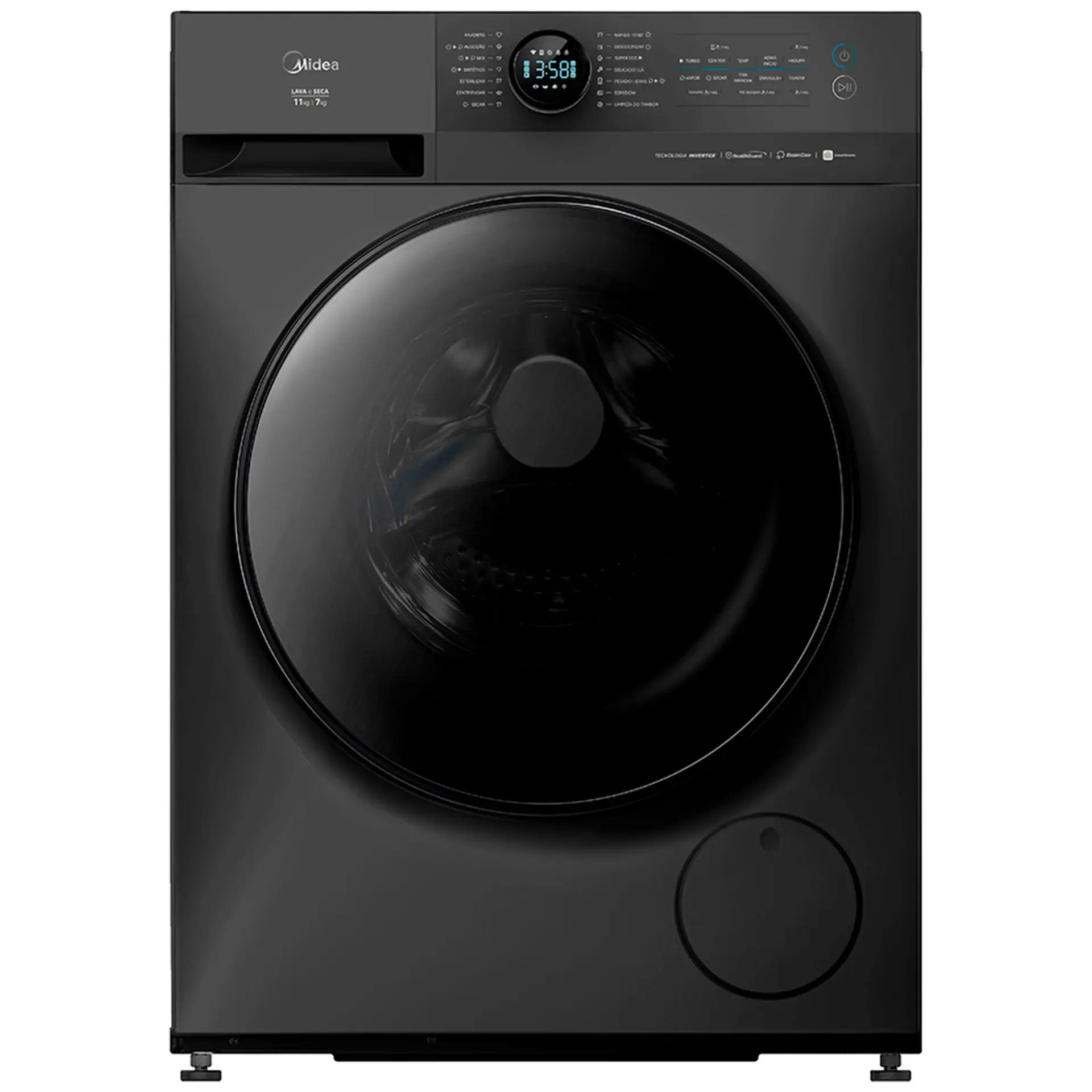 Lava e Seca Midea Slim HealthGuard 11kg MF201D110WB/GK-0 - Titanium - 110 Volts